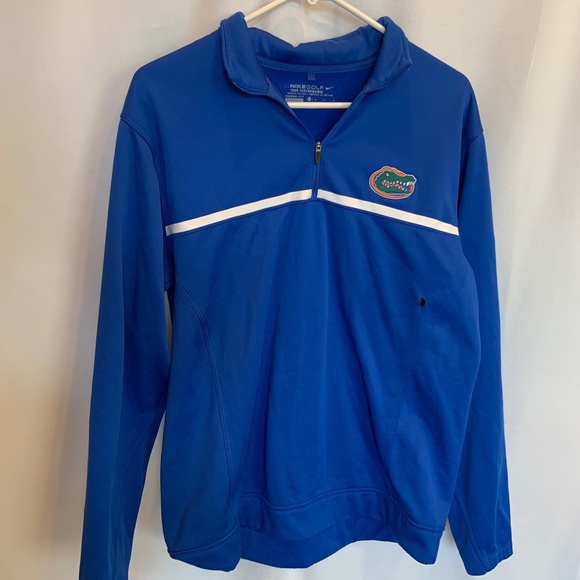 Nike Golf Tour Performance UF Florida Gators 1/4 Zip Jacket Blue Size M - Picture 1 of 16